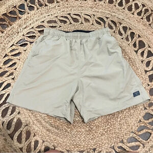 Vtg Y2K LL Bean Swim Shorts Men’s Sm Mesh Lined Tan Supplex Nylon Trunks 0XR40
